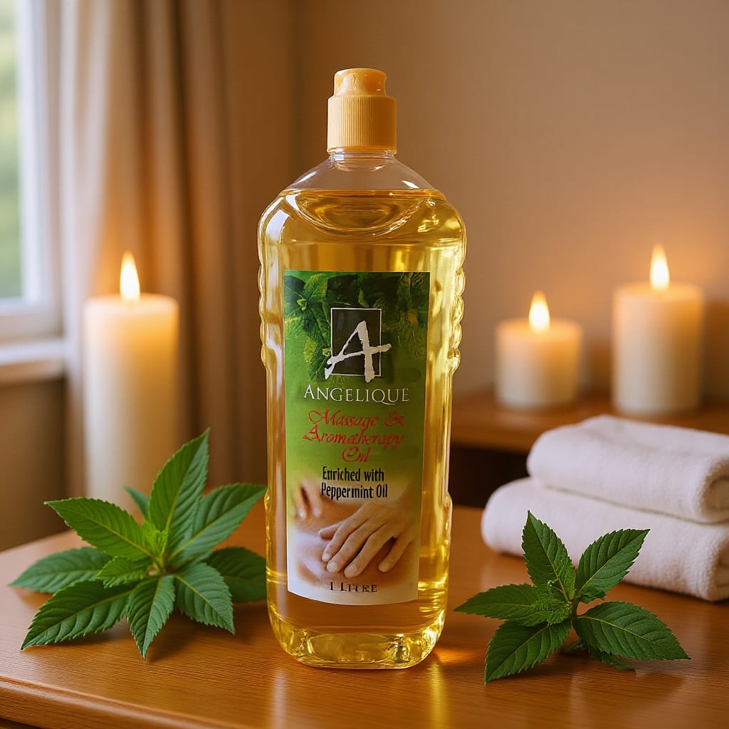 1L Massage Aromatherapy Oil Enrichech with peppermint Oil